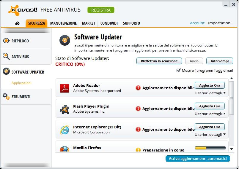 Interfaccia utente di Avast Free 8.01 Come detto in precedenza, l interfaccia utente di Avast Free 8.01 è stata sensibilmente modificata.