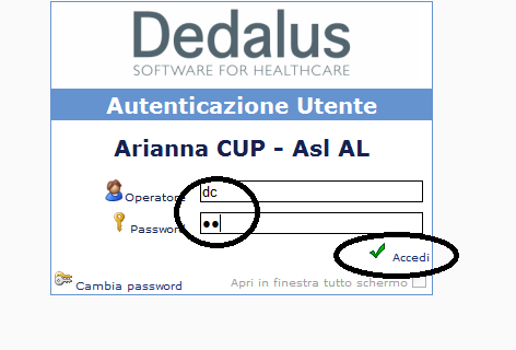 MANUALE OPERATIVO FRONT- OFFICE ARIANNACUP Si ricorda che per prenotazioni di Laboratorio e radiologia usare il programma già in uso su TELECUPWEB.