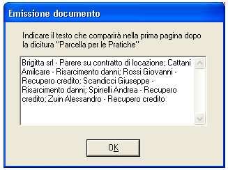 e questo è il risultato: Il programma inoltre vi avvisa, nel caso di fatture cumulative definitive con riporto automatico in contabilità, se i codici tipologici delle