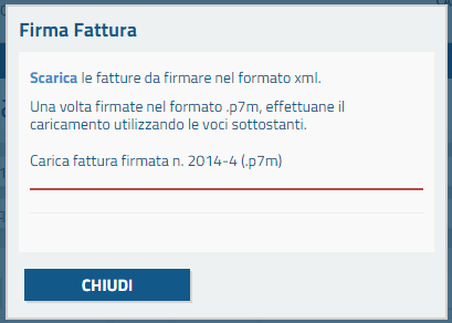 La conclusione positiva del processo di firma sarà segnalata dal messaggio seguente: Procedura di firma manuale Il buon esito del processo automatico di firma (sopra descritto) è strettamente