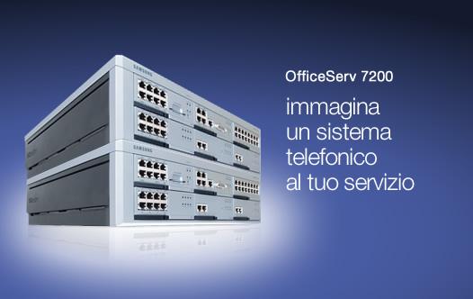 Centralino telefonico OfficeServ 7200 Samsung OfficeServ 7200 costituisce un unica soluzione per tutte le esigenze di comunicazione di aziende di medie dimensioni.