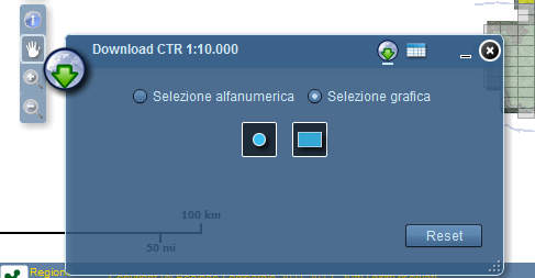 La sezione o le sezioni CTR selezionate compaiono nel widget Download della CTR 1:10.