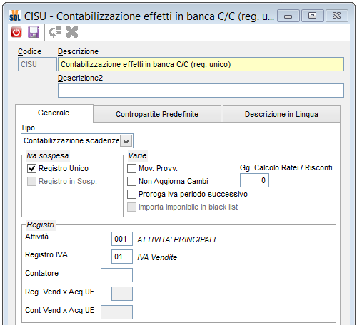 Emissione e contabilizzazione effetti L aggiornamento di Vision interessa sostanzialmente questa procedura: tutte le contabilizzazioni a banca sono state riviste per produrre i movimenti contabili