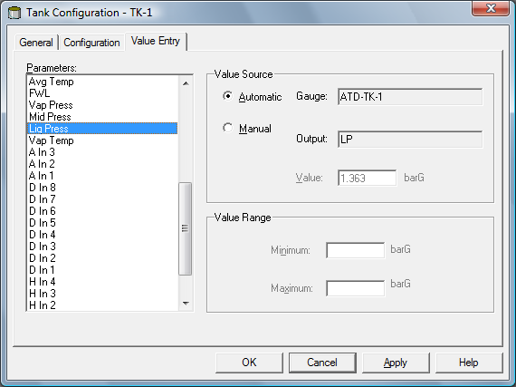 Rosemount Raptor Manuale di configurazione del sistema Controllare che Value Source sia impostato su Automatic 33.