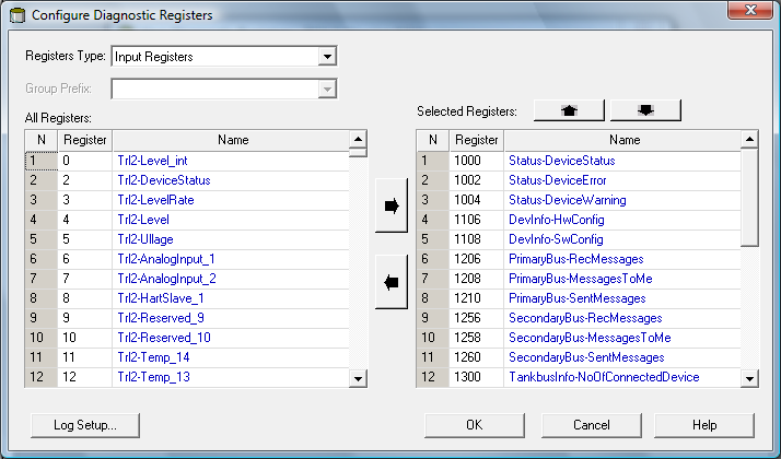 Rosemount Raptor Manuale di configurazione del sistema Quando le celle della tabella, nella colonna Value, hanno sfondo grigio, significa che il registro è di tipo Bitfield o ENUM.