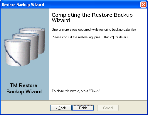 Manuale di configurazione del sistema Rosemount Raptor 12. Il tasto Copy Log può essere usato per archiviare il registro di ripristino nella cartella Rosemount\Server\Log.