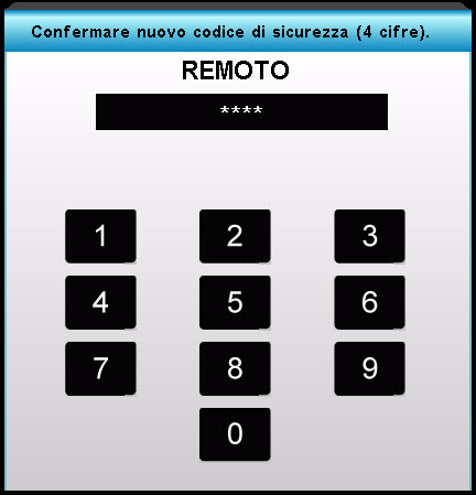 Modifica Password La prima volta: 1. Premere "Enter" per impostare la password. 2. La password deve essere di 4 cifre. 3.