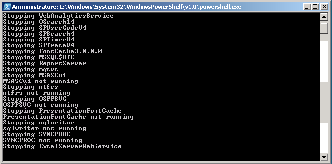 Prerequisiti per l esercitazione 1. Passare alla directory di base Supporting Files\SPCHOL305\Resources dell esercitazione pratica ed eseguire lo script di PowerShell denominato optimize.