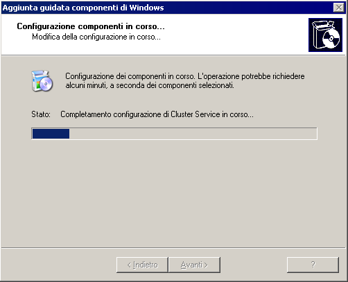 Schermata 98 - Installazione di Message Queuing Service 6. Quando l installazione del servizio è completata, è necessario fare clic su Fine in Procedura guidata componenti di Windows.