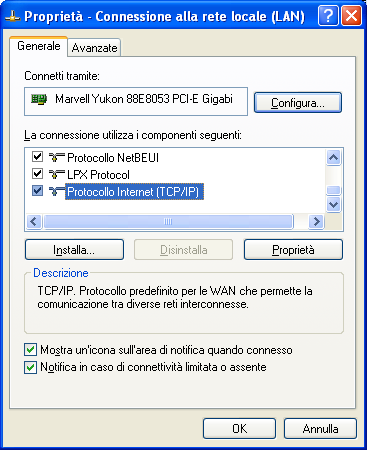 Modifica dell indirizzo IP del Personal Computer Modulo di comunicazione Modbus/RTU Modbus/TCP Per