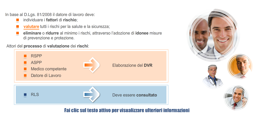 Il processo di valutazione dei rischi In qualsiasi azienda e settore di attività, il datore di lavoro deve effettuare una corretta valutazione dei rischi e quindi definire ed adottare una serie di