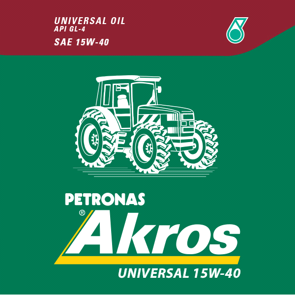 AKROS UNIVERSAL 15W-40 Cod. 2205 Olio multigrado universale (S.T.O.U.) per motori diesel aspirati e turbocompressi di ogni tipo e potenza, trasmissioni, freni a bagno d'olio, assali ed impianti idraulici di trattori e macchinario agricolo in genere.