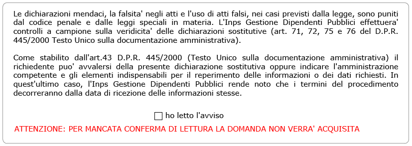 Versione 1.0 Pagina 11 Attenzione: l indirizzo e-mail e il numero di cellulare sono campi obbligatori e devono essere necessariamente valorizzati per l invio della domanda. 3.