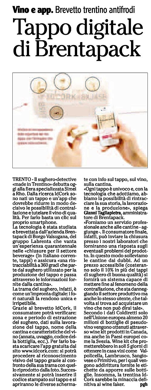 Dalla ricerca IdCork sono nati un tappo e un app che dovrebbe ridurre in modo decisivo le possibilità di contraffazione e tutelare il vino di qualità. Per farlo basta un clic sul proprio smartphone.