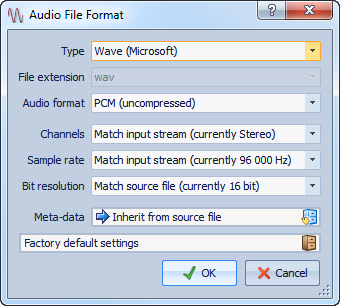 Modifica del file audio Gestione di file nell'area di lavoro File Audio 3.