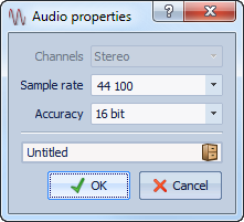 Modifica del file audio Modifica delle proprietà audio NOTA Non è possibile annullare questa operazione.