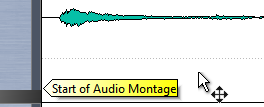 Montaggio Audio Riarrangiamento delle clip Riarrangiamento delle clip È possibile arrangiare le clip nella finestra di montaggio.