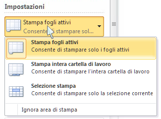 Capitolo 14 Verifica dei dati e stampa 77 L'area di stampa può essere impostata, in alternativa, nella scheda Foglio della finestra di dialogo Imposta pagina.