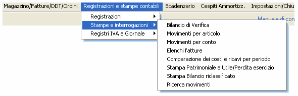 Pag.42 E' possibile selezionare il periodo desiderato: nelle caselle 'dalla data' e 'alla data' il programma propone la più vecchia e la più recente data di registrazione presente sull'anno contabile