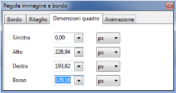 La scheda Animazioni è riservata alle immagini (vedere più avanti) Aggiungere un bordo a un immagine Per creare un bordo, selezionate la scheda Bordo e selezionate l opzione Abilita bordo.