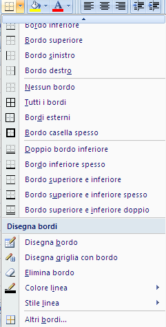 G. Pettarin ECDL Modulo 4: Excel 65 I bordi Nella parte inferiore della tavolozza appare il comando Disegna bordi. Il cursore assume l aspetto di una matita.