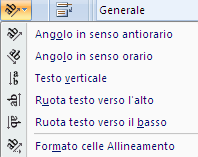 G. Pettarin ECDL Modulo 4: Excel 67 Colore carattere Il gruppo Allineamento contiene i comandi principali per allineare il testo nelle celle.