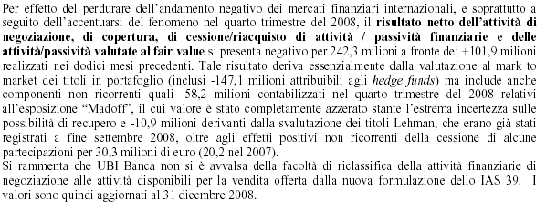 L attività di negoziazione e di copertura - L informativa del