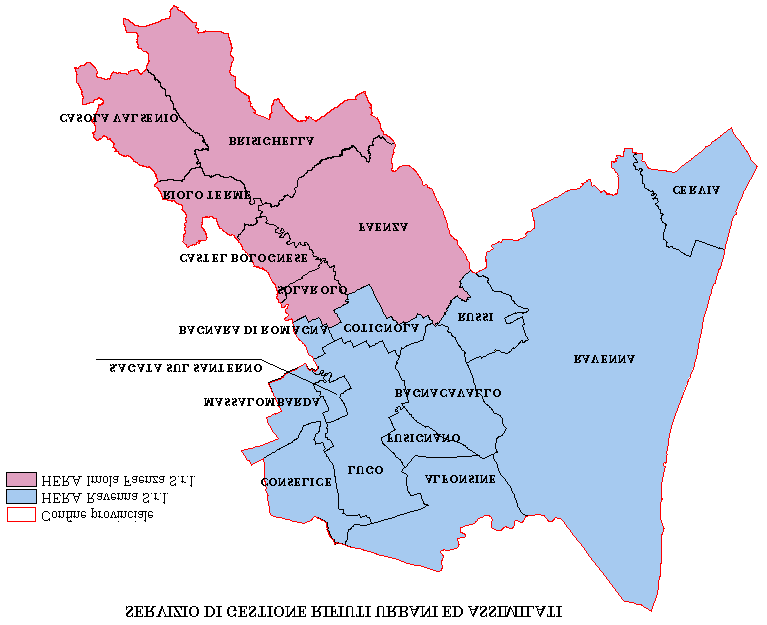 Fig. 1- Ambiti d influenza e operatività delle Società Operative Territoriali di