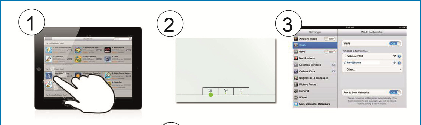 7.3.1 Variante A: stabilire il collegamento con smartphone/tablet Fig.