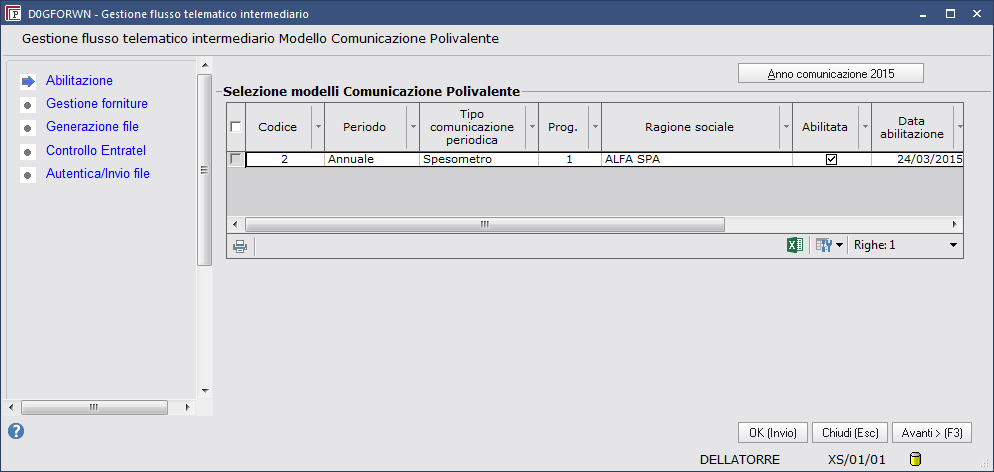 Prendere nota molto bene della cartella in cui viene salvato il file e del nome che viene dato al file telematico per poterlo poi inviare.