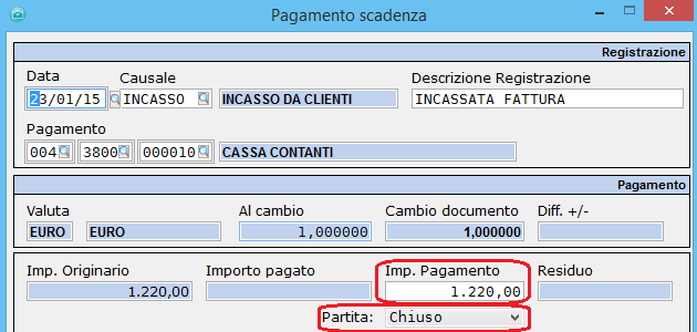 - Partita generata da una fattura ad esigibilità differita ( sospensione ) emessa nel 20