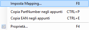 Impsta Mapping Impstare il mapping ad un più prdtti significa cllegare un prdtt di un catalg frnitre ad un prdtt del catalg persnale.