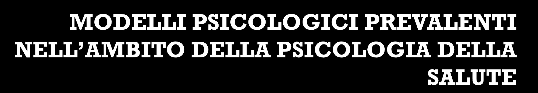 Modelli derivati quasi esclusivamente dalla Social Cognition e quindi con rischio di bias individualistico Alcuni