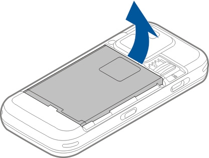 Tasti e componenti (laterali) 1 Tasto di accensione e spegnimento 2 Connettore AV Nokia (3,5 mm) Inserire la carta SIM e la batteria Seguire attentamente le istruzioni per evitare danni al coperchio