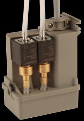 POMPE CENTRIFUGHE Le pompe di scarico condensa per cassette per eccellenza. Le pompe centrifughe CP06 e CP08 permettono di scaricare la condensa di unità di climatizzazione fino a 20 KW.