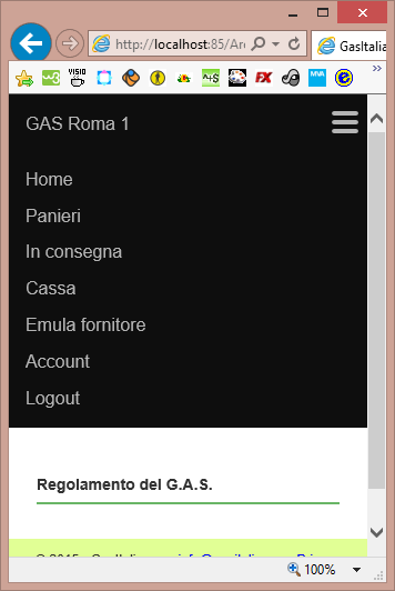 Di seguito un esempio di menu utenti aperto su smartphone. Figura 9.