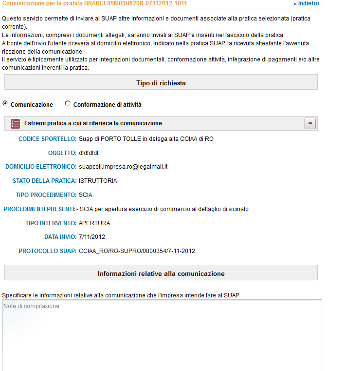 A seguito della disponibilità di questa nuova funzionalità, la trasmissione ai SUAP di documenti integrativi e di