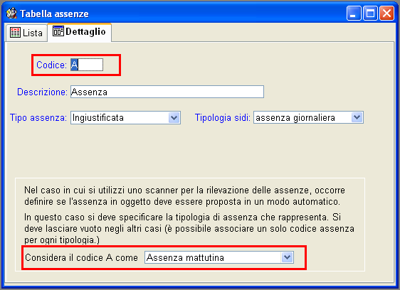 Note sulla configurazione dei Tipi di Assenza su Argo Alunni Sul display di Argo Mobile G.A. vengono visualizzate solo le assenze che su Argo Alunni hanno un corrispettivo tipo di Assenza.