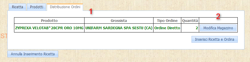 Inserimento Ricetta - Casi Particolari Mancante WebDPC Sardegna Manuale veloce farmacia L indicazione del mancante è segnalata come nell immagine seguente.