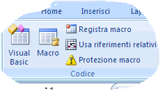 Macro con Excel Le macro sono un insieme di comandi (istruzioni) per eseguire semplici e ripetitivie sequenze di operazioni.