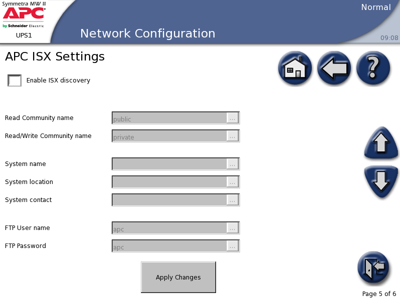 Configurazione con bypass interno 6. Configurare APC ISX Settings (Impostazioni ISX APC): a.