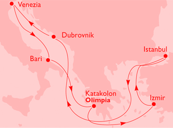 CROCIERA MSC DIVINA 8 Giorni/ 7 Notti Data Itinerario Arrivo Partenza Porto di Partenza VENEZIA 04/05/13 Venezia 16,30 Nave MSC MSC DIVINA 05/05/13 Bari 10,00 15,30 Data Partenza 04/05/2013 06/05/13