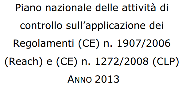 Flusso operativo: Echa individua una lista di sostanze da controllare.