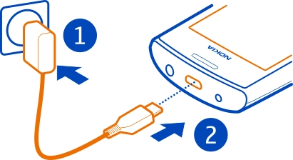 Operazioni preliminari 13 Caricare la batteria tramite USB Quando la batteria è scarica e non si dispone di un caricabatterie, è possibile utilizzare un cavo dati USB compatibile per collegare il