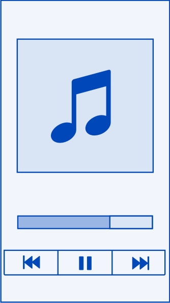 76 Musica e audio Suggerimento: Quando si ascolta la musica, è possibile tornare alla Schermata iniziale e lasciare la musica in esecuzione in background.