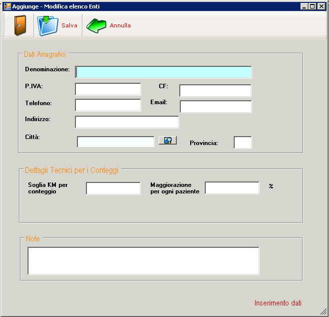 Cliccando Uscita si ritorna alla pagina principale dell GALILEO SOLUTIONS.