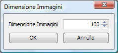 6. Menu Pittogramma. Questo è senza dubbio uno dei più importanti menu delle applicazioni. Da questo menu, è possibile scegliere la dimensione dei simboli, adattandoli alle dimensioni desiderate.