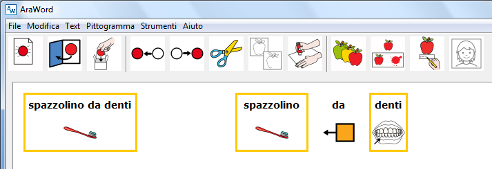 F3 Immagine successiva F5 cambia il nome F4 Componi/Separa parole successiva Funzione Immagine successiva F3 Se ci si trova su un pittogramma (ad esempio "bambina"), cliccando sul tasto F3 o l'icona,