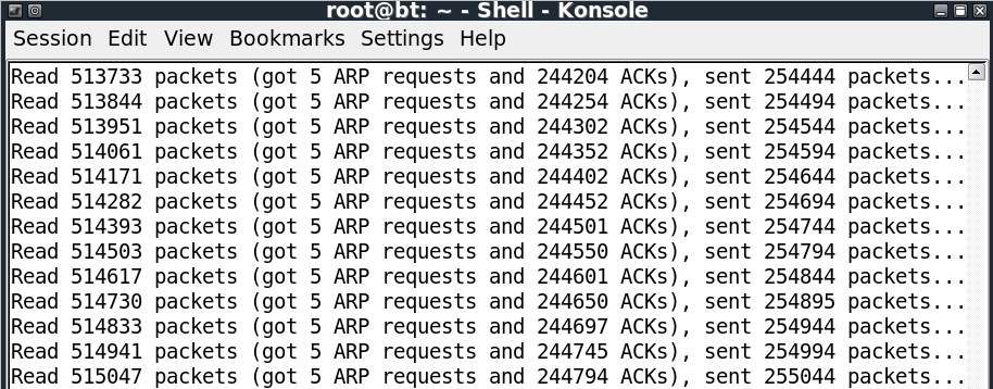 Ma torniamo al comando: Se l output del comando è simile a quello seguente il packet-injection non è supportato dalla nostra scheda wireless Se invece l output è di questo tipo, significa che