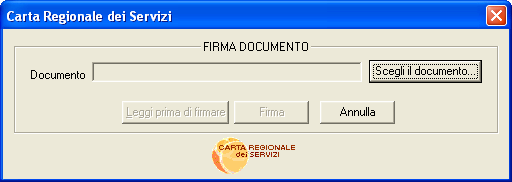 7.3.5.16 Metodo SignFileUI Apertura di una GUI che gestisce una sessione completa di attestazione. object. SignFileUI () object.